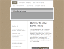 Tablet Screenshot of clifton-stamp-society.org